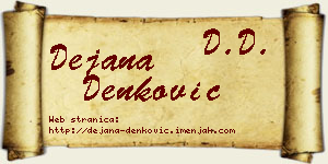 Dejana Denković vizit kartica